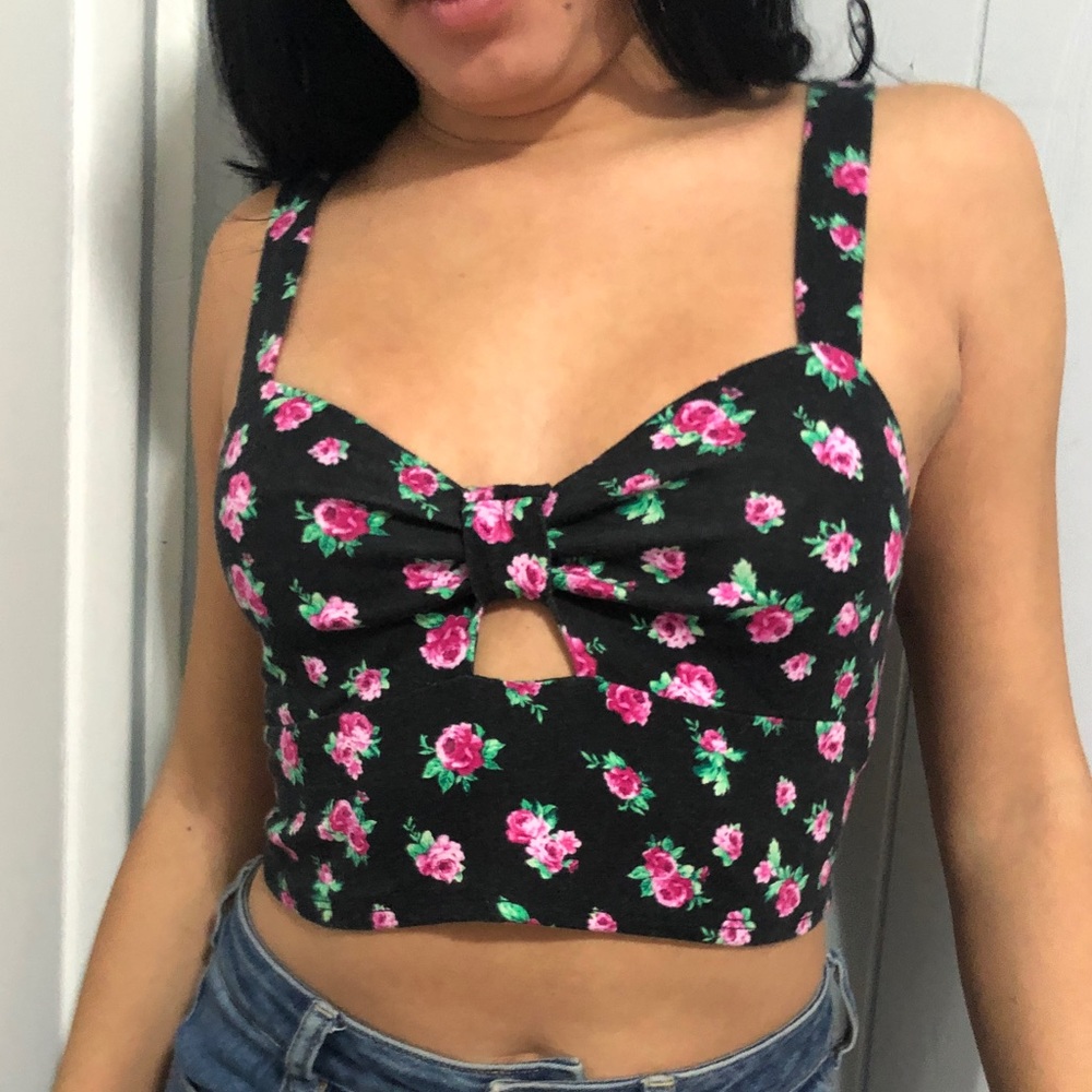 Floral crop top